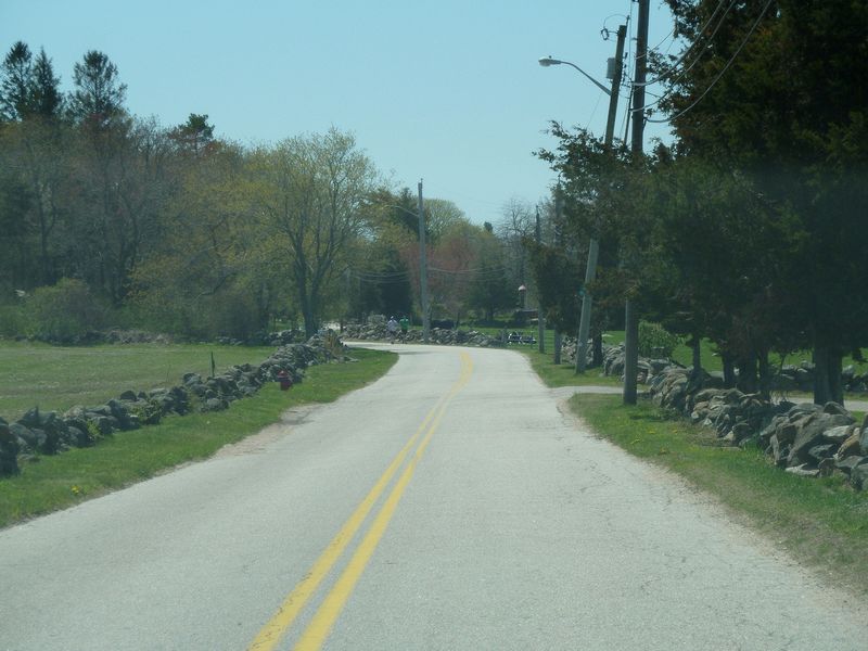 Noye's Neck Road with stone fences